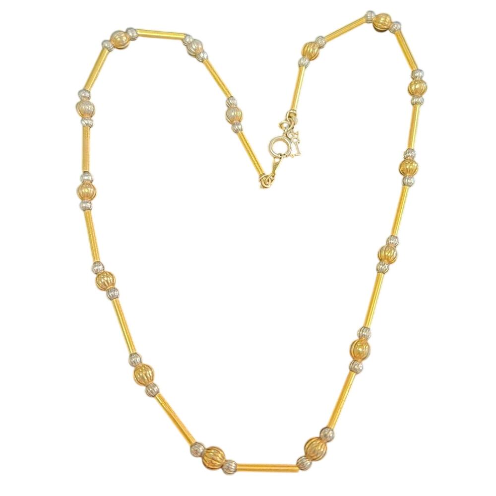 Vintage Goldtone Crown Trifari Beaded Necklace